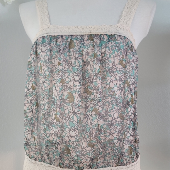 WISH ROMANTIC LACE SHEER SILKY FEEL VINTAGE INSPIRED FLORAL WOMEN'S SIZE XS - Picture 6 of 16